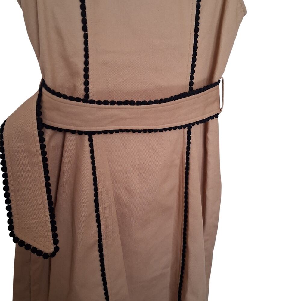 NWT L'AGENCE Camel Tan Double-Breasted Belted Dress Vest Women's Size 4 - Picture 4 of 4